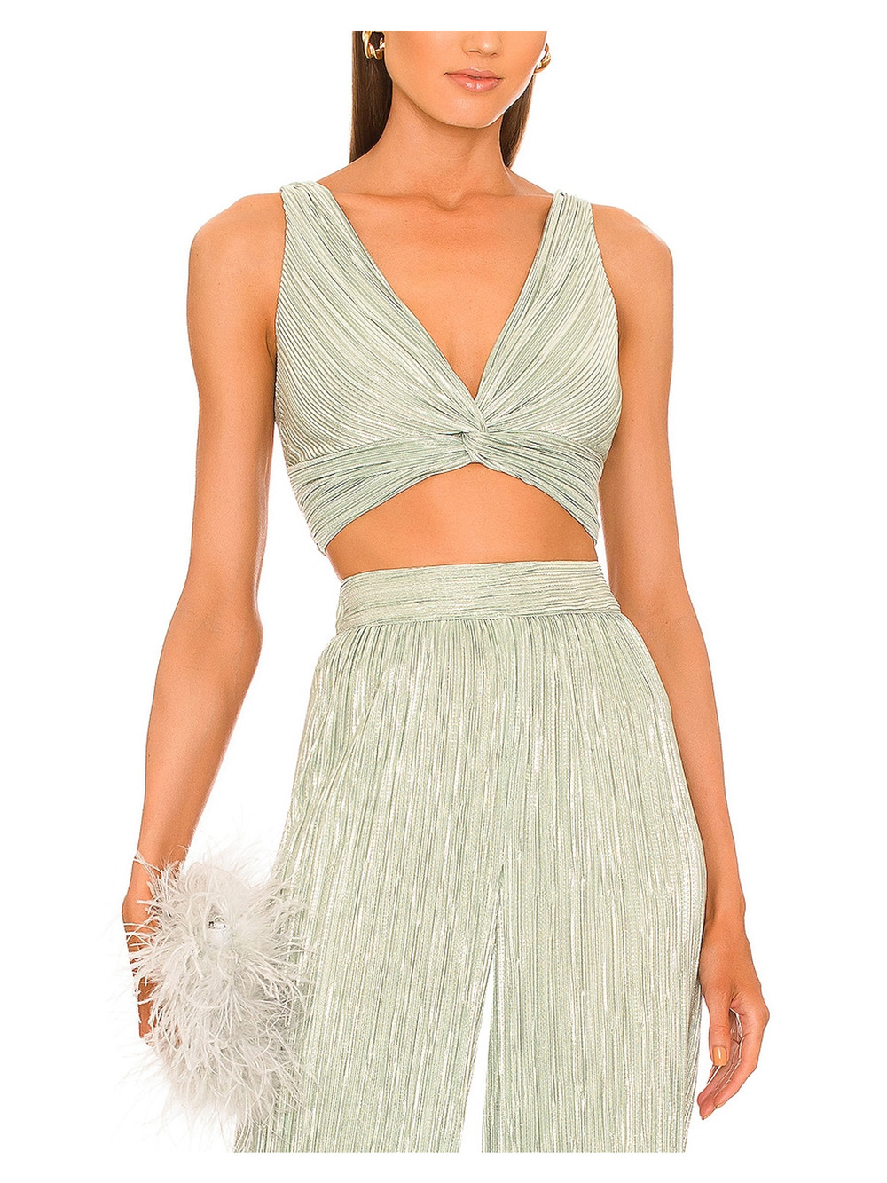 Sabina Musayev Shimmery Mint Savannah Top Size S NWT
